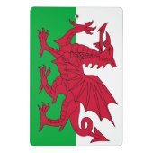 ウェールズ州旗を持つミニクリップボード ミニクリップボード (裏面)