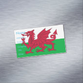 ウェールズ州旗を持つ名刺マグネット マグネット名刺 (インサイチュ)
