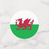 ウェールズ州旗を持つ表紙吹雪 コンフェッティ (スモール正面)