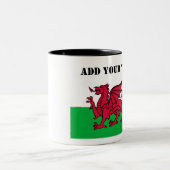 ウェールズ州旗W杯世界囲碁最強戦2022年サッカー赤龍 ツートーンマグカップ (中央)