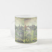 ウェールズ州Wpowys、NewtownのRiver Hafern フロストグラスマグカップ (正面左)