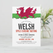 ウェールズ料理 | パーティーフラグ ホワイト インビテーション (スタンド正面)