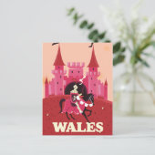 ウェールズ旅行ポスター。 ポストカード (スタンド正面)
