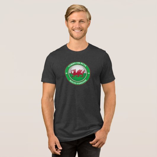 ウェールズ永遠 トライブレンドTシャツ (正面全面)