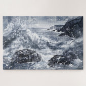 ウェールズ沿岸のテンペスト ジグソーパズル (横)