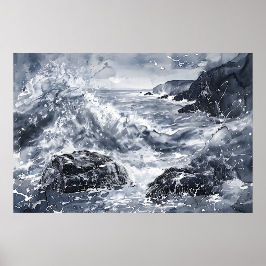 ウェールズ沿岸のテンペスト ポスター (正面)