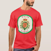 ウェールズ王室のバッジ円形状 Tシャツ (正面)