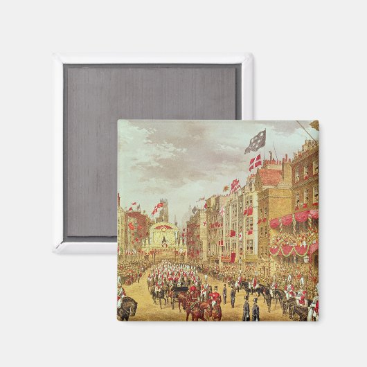 ウェールズ結婚のプリンス・エドワードの行列 マグネット (正面/裏面)
