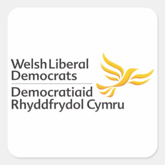 ウェールズ自由主義の民主党員のロゴ – Cymru スクエアシール