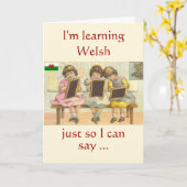 ウェールズ誕生日カード カード (黄色い花)