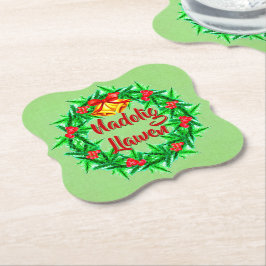 ウェールズ語でメリークリスマス Nadolig Llawen ペーパーコースター