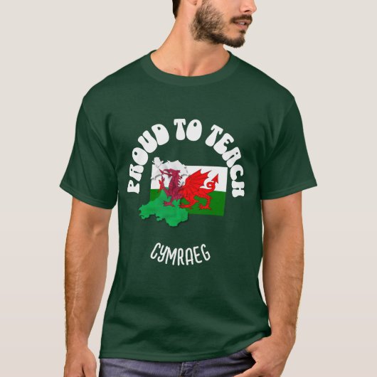 ウェールズ語誇りを持った先生へ教えCYMRAEG Tシャツ (正面)
