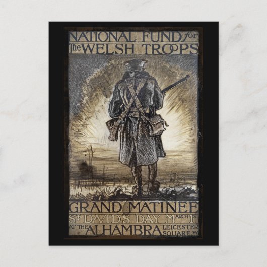 ウェールズ軍資金調達国 ポストカード (正面)