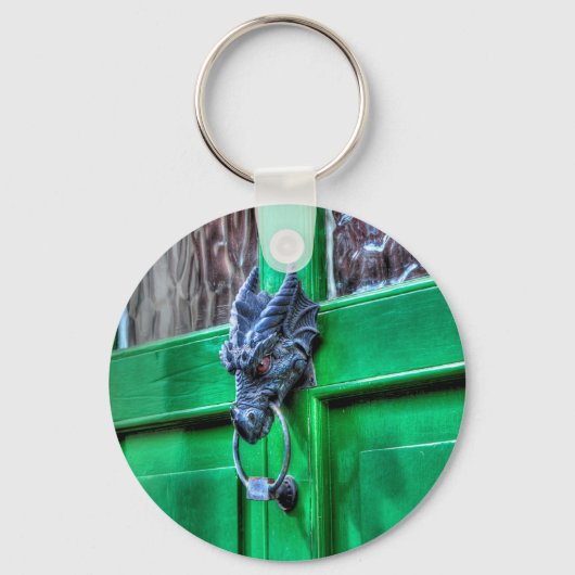 ウェールズ鋳鉄龍ヘッドドアノッカー キーホルダー (正面)
