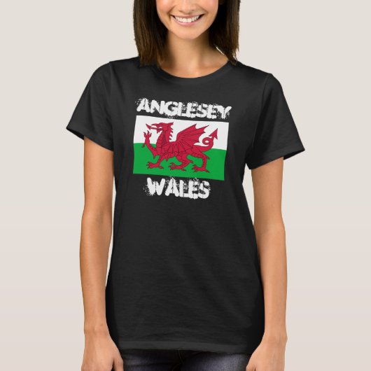 ウェールズ,アングレシー州旗 Tシャツ (正面)