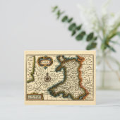 ウェールズ – イギリスの古古古古美術家の地図 ポストカード (スタンド正面)