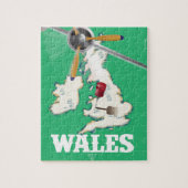ウェールズ、イギリス諸島ヴィンテージ旅行のポスター ジグソーパズル (縦)