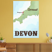 ウェールズ、イギリス諸島ヴィンテージ旅行ポスター。 キャンバスプリント (インサイチュ (リビング))