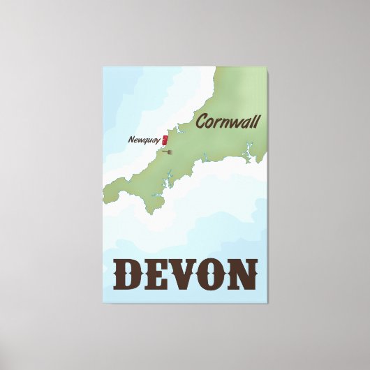 ウェールズ、イギリス諸島ヴィンテージ旅行ポスター。 キャンバスプリント (正面)