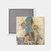 ウェールズ，イングランド，地質図 マグネット (正面/裏面)