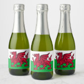 ウェールズ・ウェールズのレッドドラゴンケルト国旗 スパークリングワインラベル (ボトル)