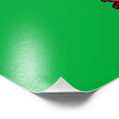 ウェールズ・ウェールズのレッドドラゴンケルト国旗 フォトプリント            (角)