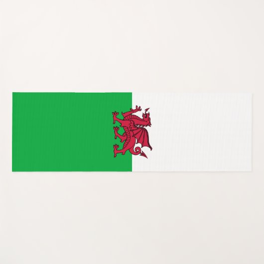 ウェールズ・ウェールズのレッドドラゴンケルト国旗 ヨガマット (正面(横))