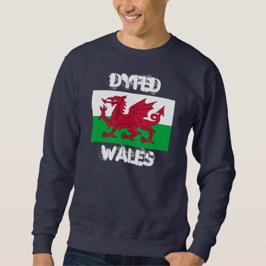 ウェールズ，ウェールズ国旗 スウェットシャツ (正面)