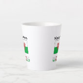 ウェールズ ウェールズ国旗 個人名 カフェラテマグ (正面)