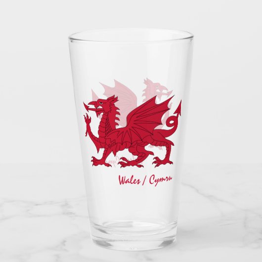 ウェールズ&ウェールズ・ドラゴン州旗シムリ愛国者/スポーツ タンブラーグラス (正面)