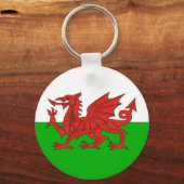 ウェールズ・カントリー・ドラゴン国旗ウェールズ キーホルダー (正面)