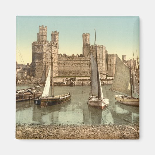 ウェールズ、グウィネッドCaernarfon Castle II マグネット (正面)