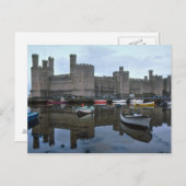 ウェールズ、ケルナルフォン城、エドワードの一人 ポストカード (正面/裏面)