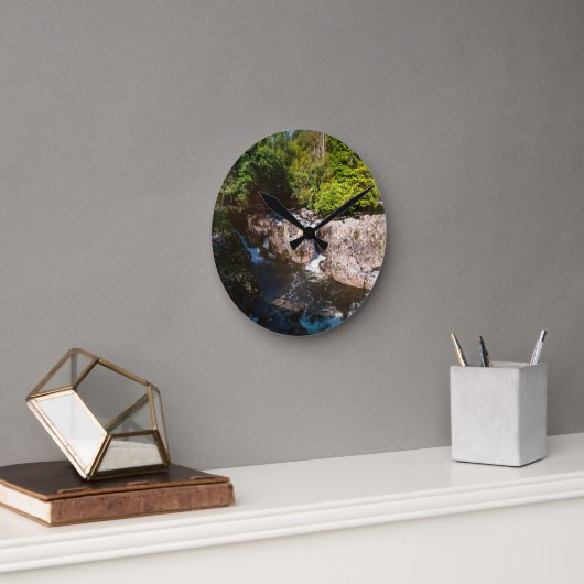 ウェールズ，スノードニア， Beths-y-Coedの滝 ラウンド壁時計 (オフィス)