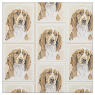 ウェールズ・スプリンガー・スパニエル 絵画 - オリジナルの犬の芸術 ファブリック