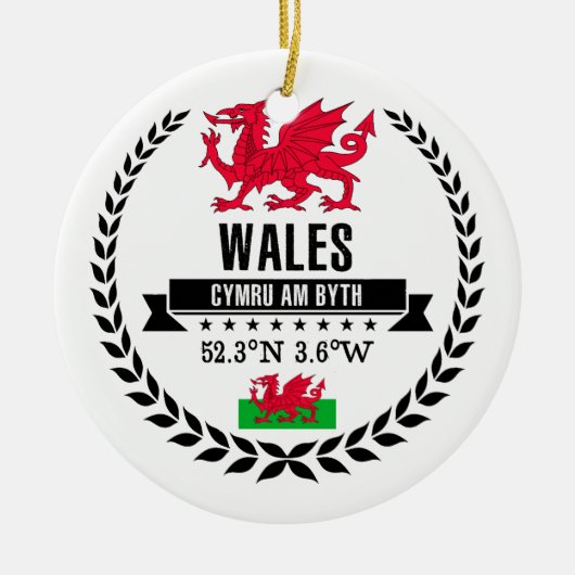 ウェールズ セラミックオーナメント (正面)
