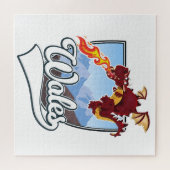 ウェールズ・ドラゴンのロゴ ジグソーパズル (横)