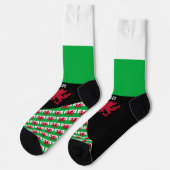 ウェールズ、ファッション、ウェールズ国旗、愛国心 ソックス (左)