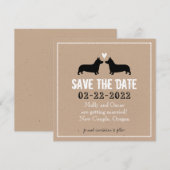 ウェールズ・ペンブローク・コーギーの結婚式 Save the Date セーブザデート (正面/裏面)