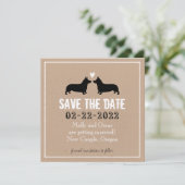 ウェールズ・ペンブローク・コーギーの結婚式 Save the Date セーブザデート (スタンド正面)