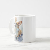 ウェールズ・ペンブローク・コーギー 水彩画 コーヒーマグカップ (正面左)