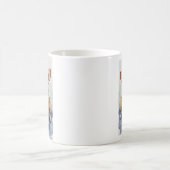 ウェールズ・ペンブローク・コーギー 水彩画 コーヒーマグカップ (中央)