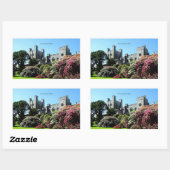 ウェールズ，ペンリン城 長方形シール (シート)