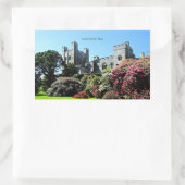 ウェールズ，ペンリン城 長方形シール (バッグ)