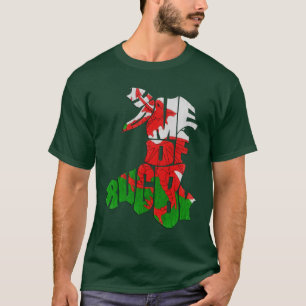 ウェールズ・ホームオブラグビーマップ Tシャツ