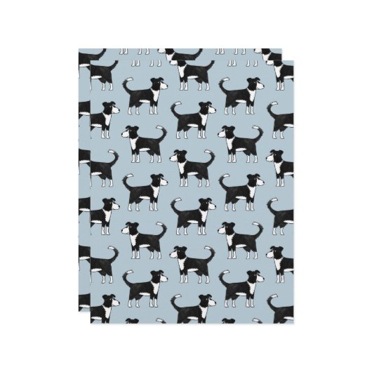 ウェールズ・ボーダー・コリー・スクラップブック・ペーパー (正面/裏面インサイチュ)