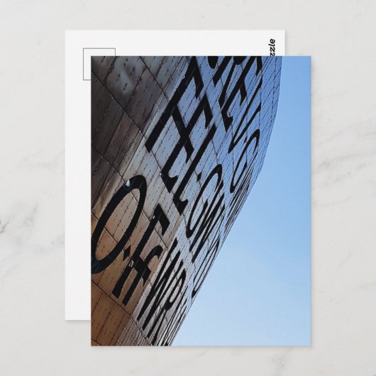 ウェールズ・ミレニアム・センター、カーディフ・ベイ葉書 ポストカード (正面/裏面)