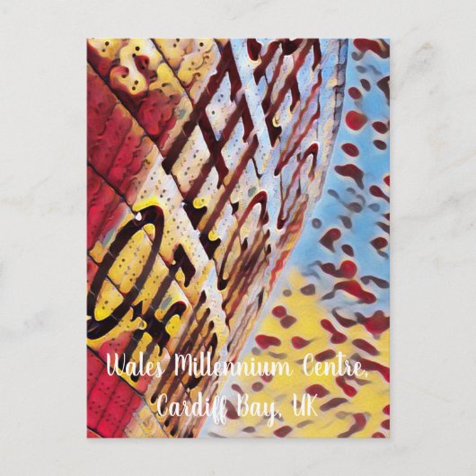 ウェールズ・ミレニアム・センター・カーディフ,英国はがき ポストカード (正面)