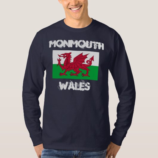 ウェールズ，モンマス国旗 Tシャツ (正面)