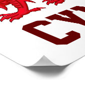 ウェールズ・レッド・ドラゴン(Y Ddraig Goch) ポスター (角)